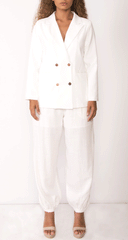 white blazer,blazer,australian designer, fashion designer, luxury, madola the label, all white, highend