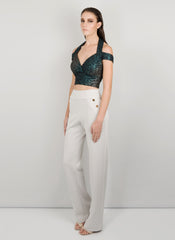 MADOLA-THE-LABEL - ALANA CROP TOP. Luxurious fabric which hugs the body, attached cups. Designed in Australia.MADOLA-THE-LABEL - ALANA CROP TOP. Luxurious fabric which hugs the body, attached cups. Designed in Australia.