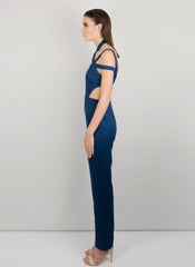MADOLA-THE-LABEL - YASMIN JUMPSUIT. Attached cups and side and front cut-outs, V neckline. Designed in Australia